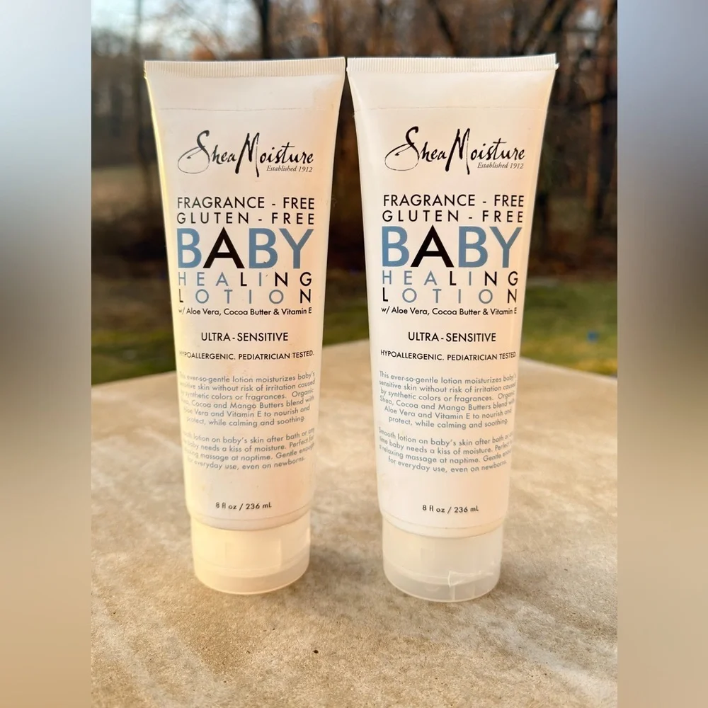 Shea Moisture Baby Healing Lotion Fragrance-Free White x‎ 2